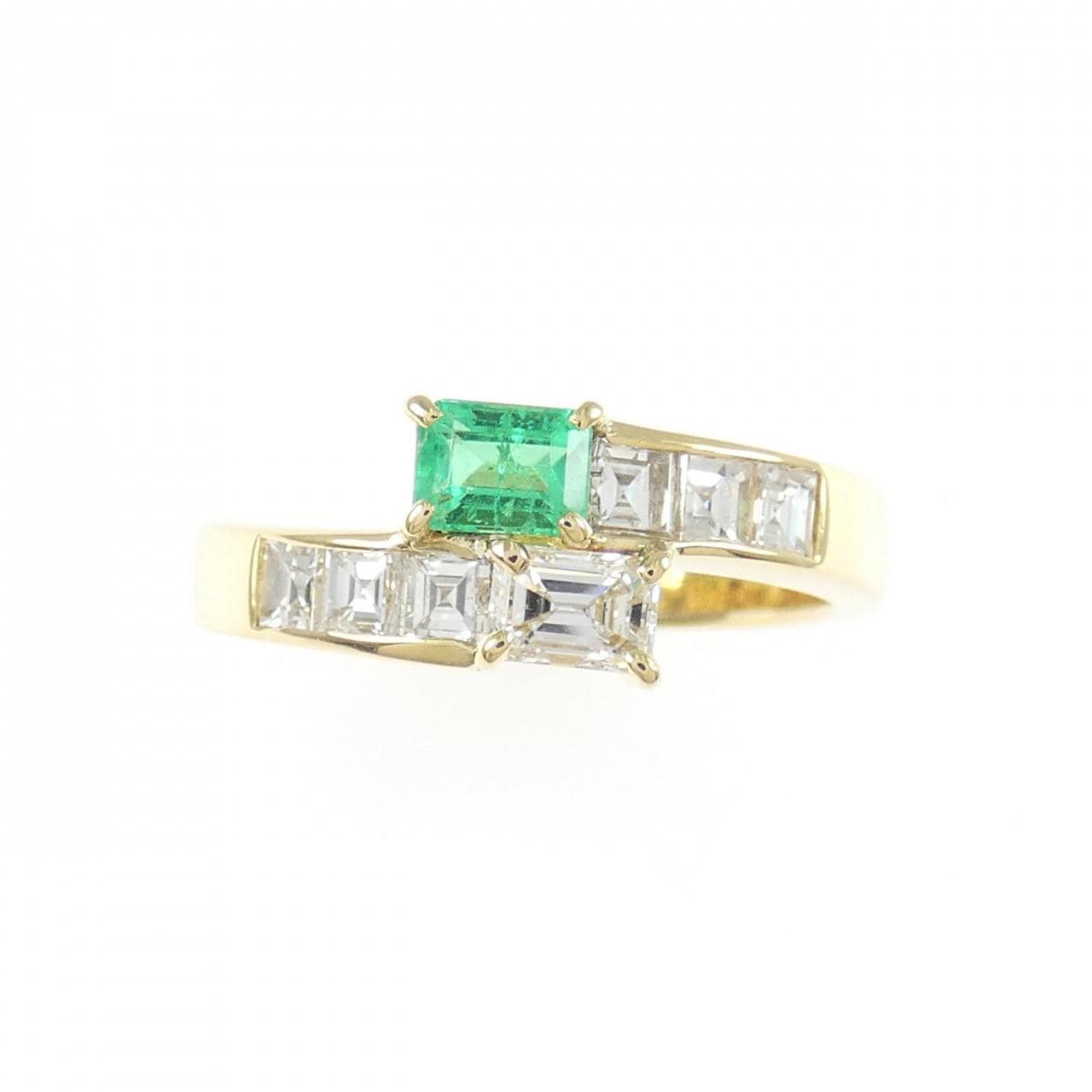 K18YG エメラルド リング 0.22CT