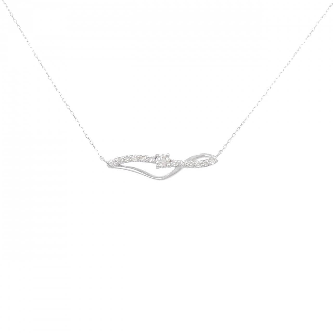 K18WG ダイヤモンド ネックレス 0.20CT