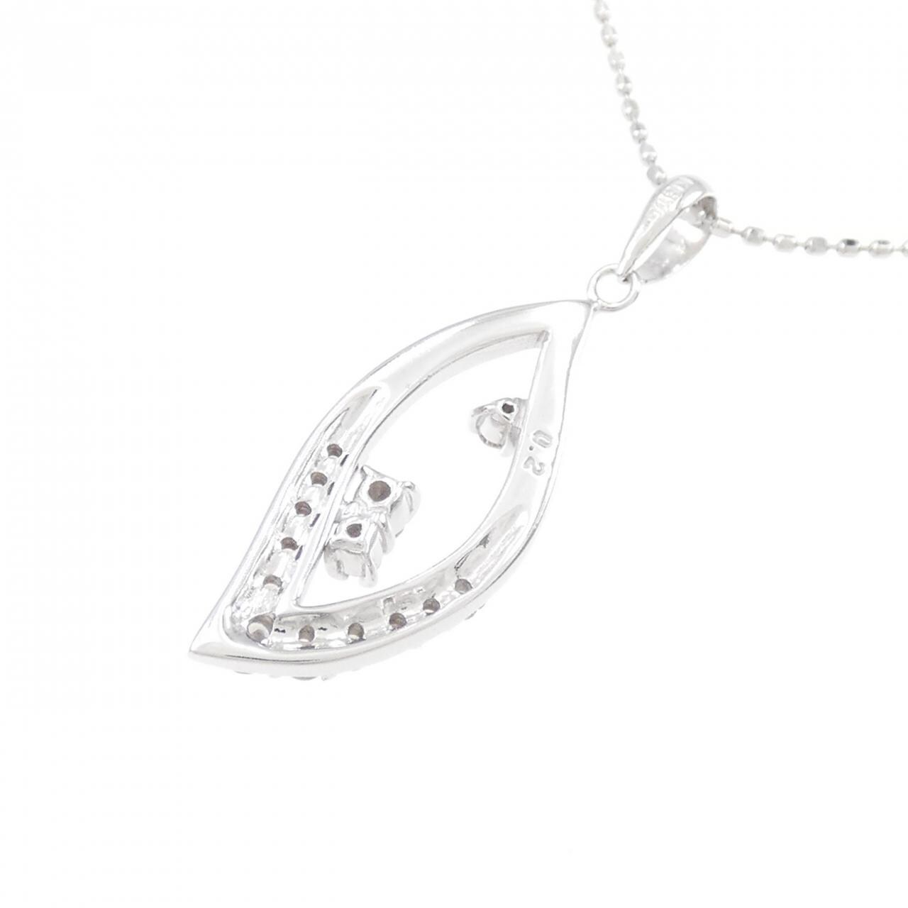 K18WG ダイヤモンド ネックレス 0.2CT