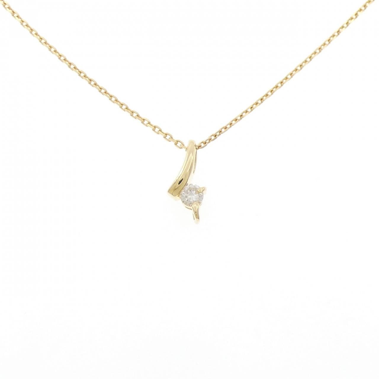 K18YG ダイヤモンド ネックレス 0.13CT