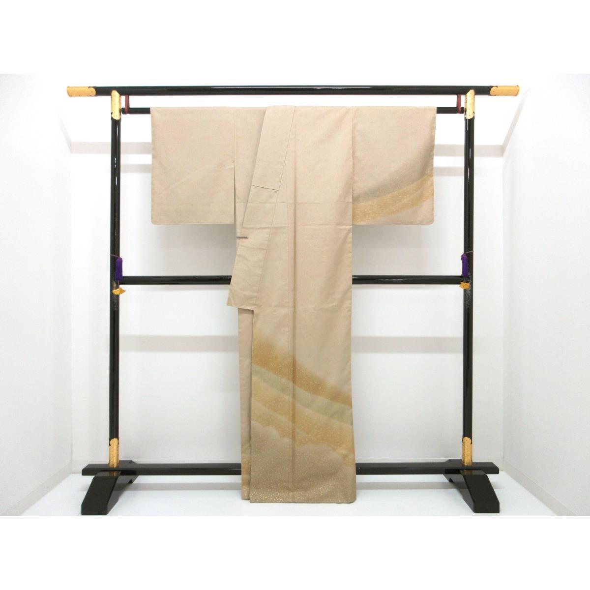 【未使用品】訪問着　牛首紬　身幅２Ｌ寸
