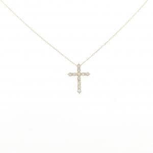 【新品】K18YG クロス ダイヤモンド ネックレス 0.20CT