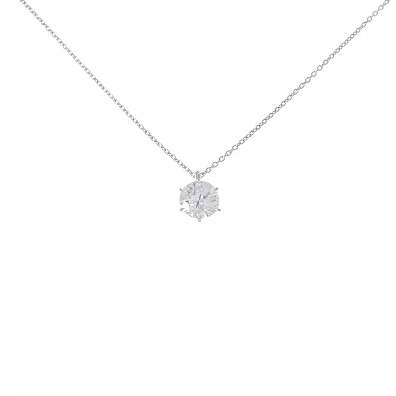 【再加工款】PT900/PT850单钻鑽石項鍊 1.150克拉 F色 VS1淨度 良好