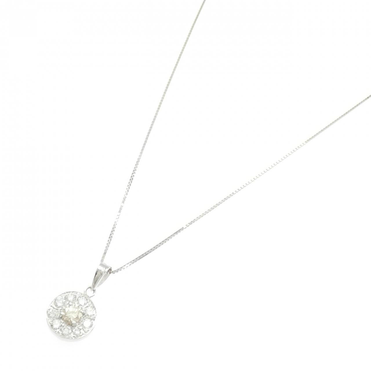 K18WG ダイヤモンド ネックレス 0.37CT