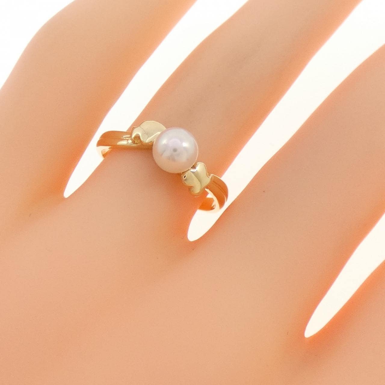 K18YG アコヤパール リング 5.3mm