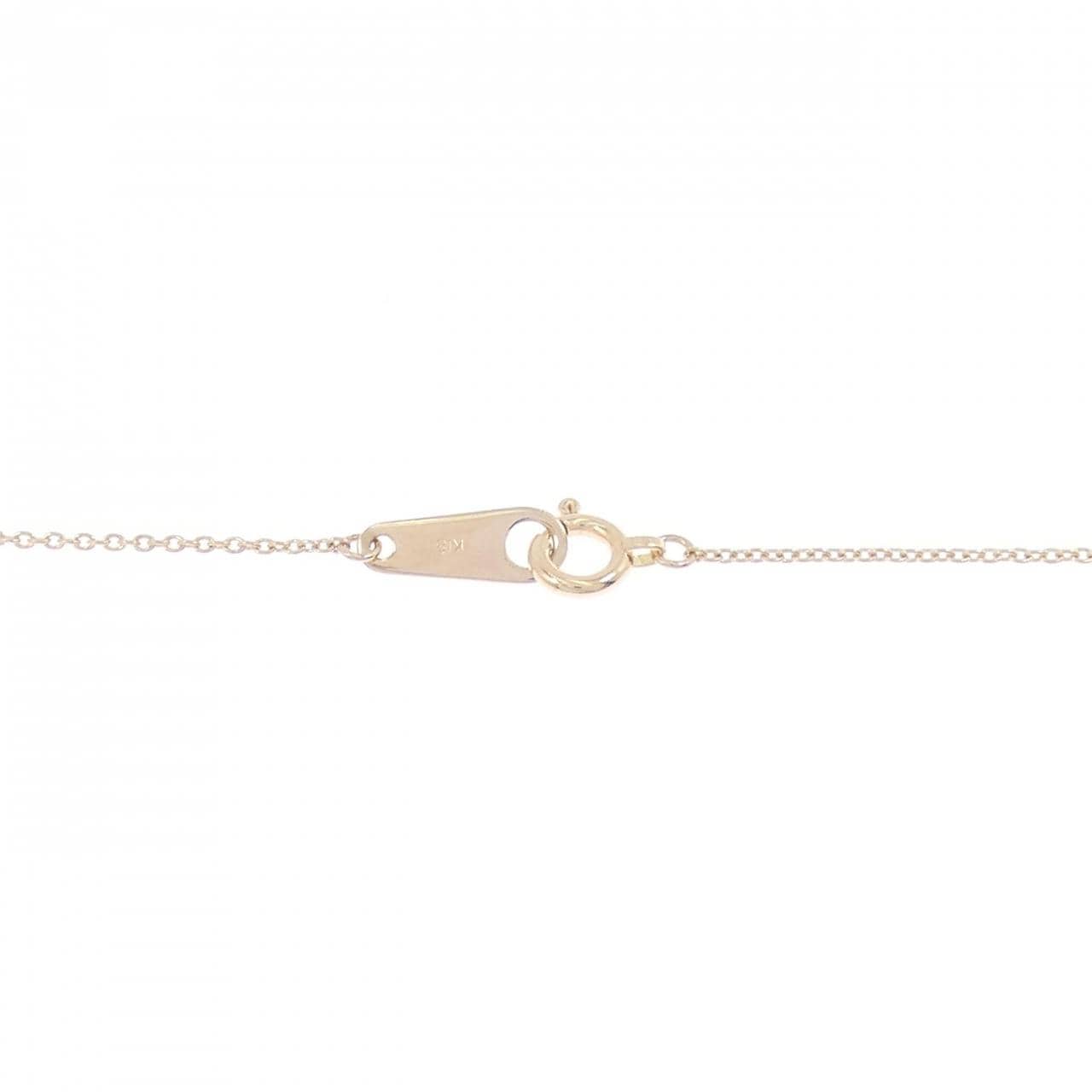 K18PG ソリティア ダイヤモンド ネックレス 0.11CT