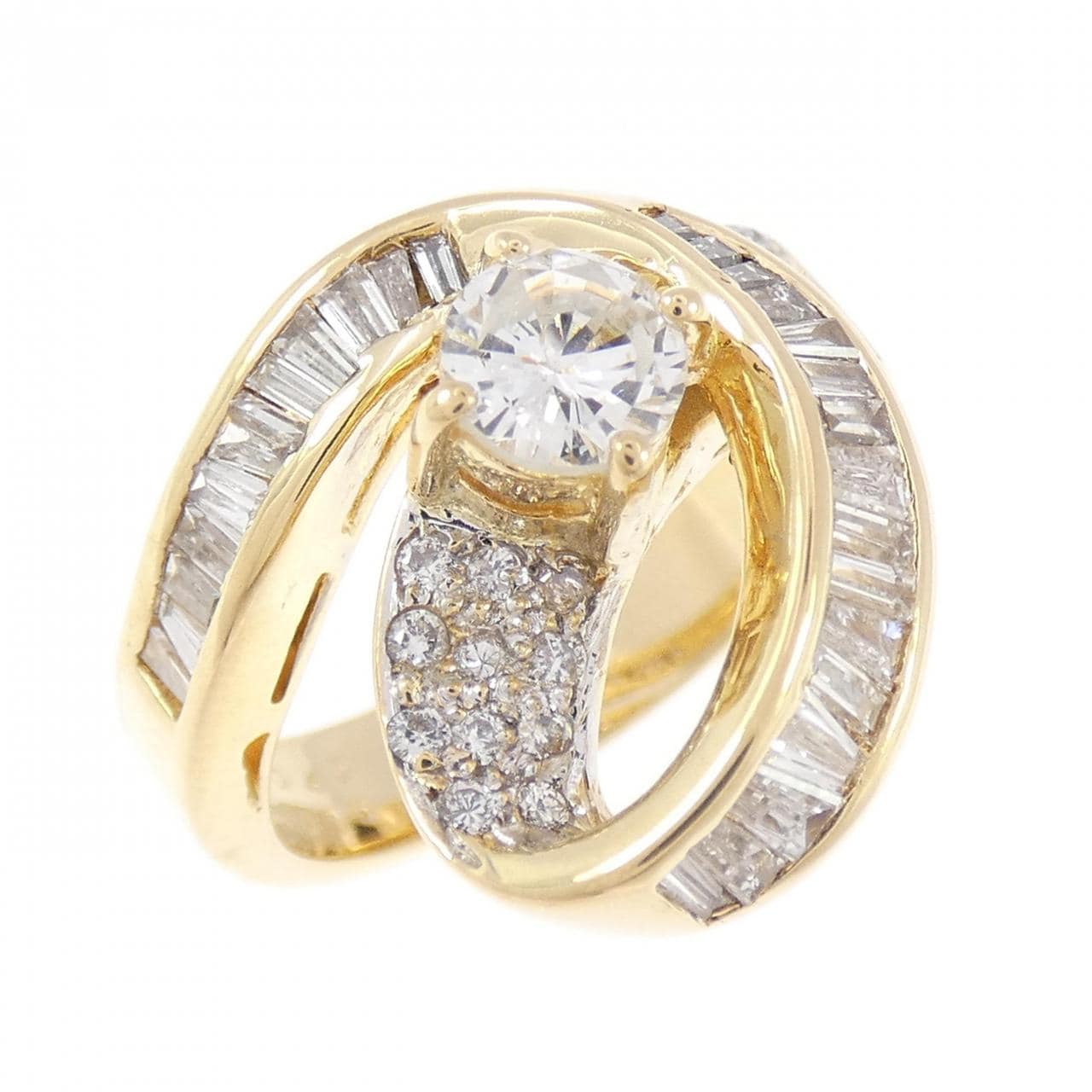 K18YG ダイヤモンド リング 0.45CT