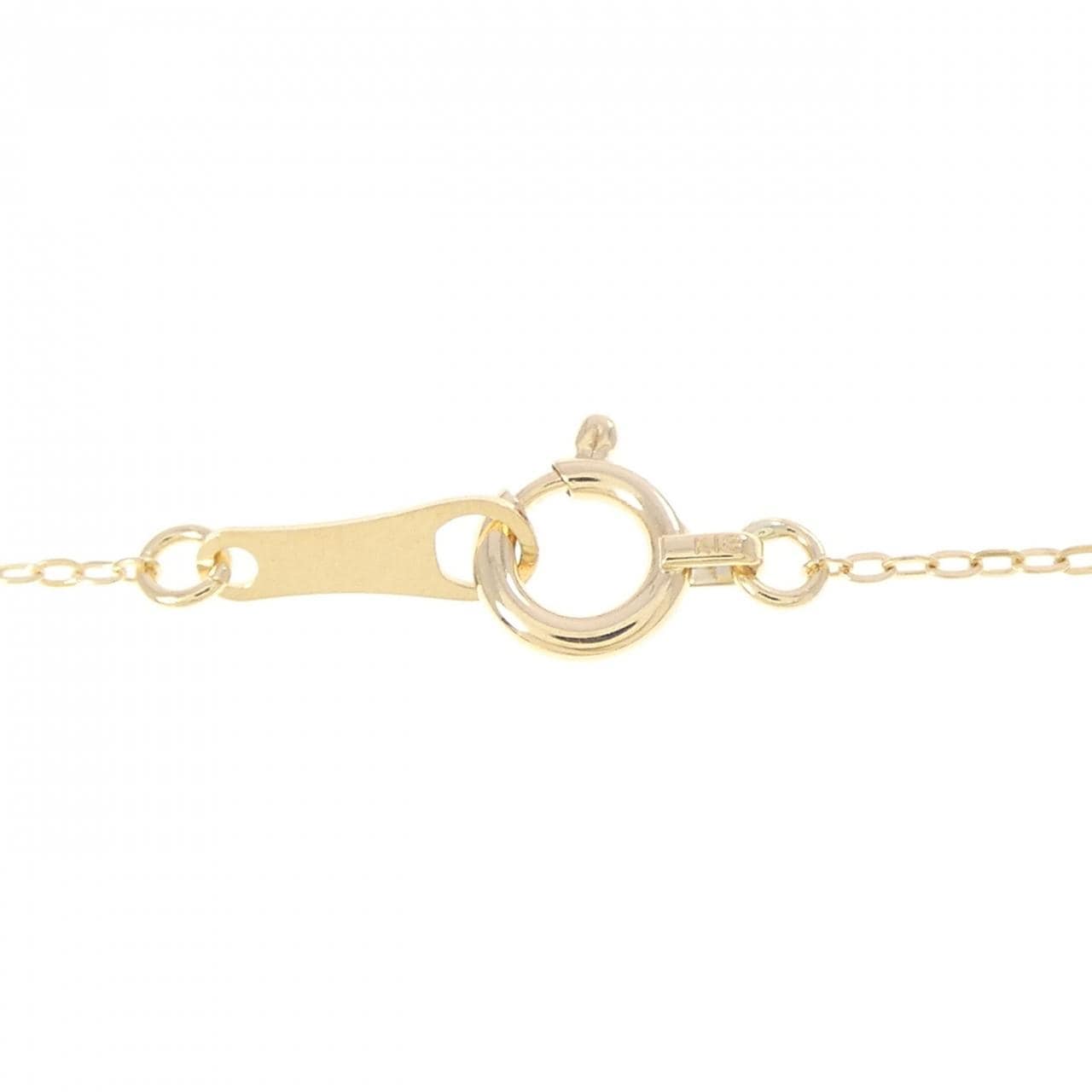 K18YG フラワー ダイヤモンド ネックレス 0.10CT