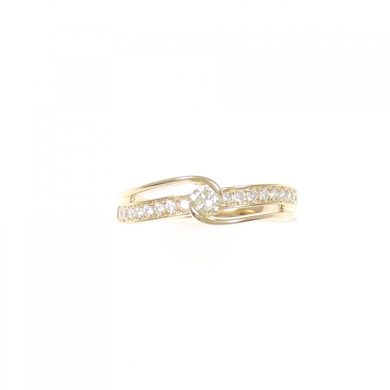 K18YG ダイヤモンド リング 0.130CT