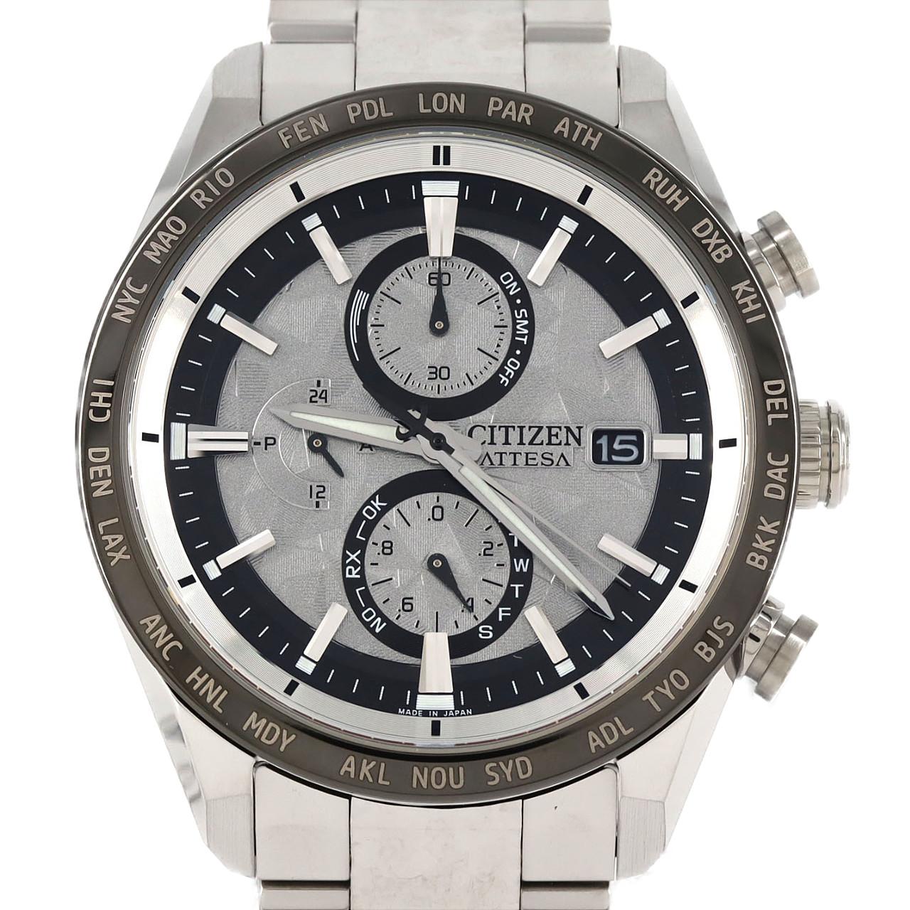 【新品】シチズン アテッサ 電波時計 H800-A1CN20F/AT8284-61A TI ソーラークォーツ