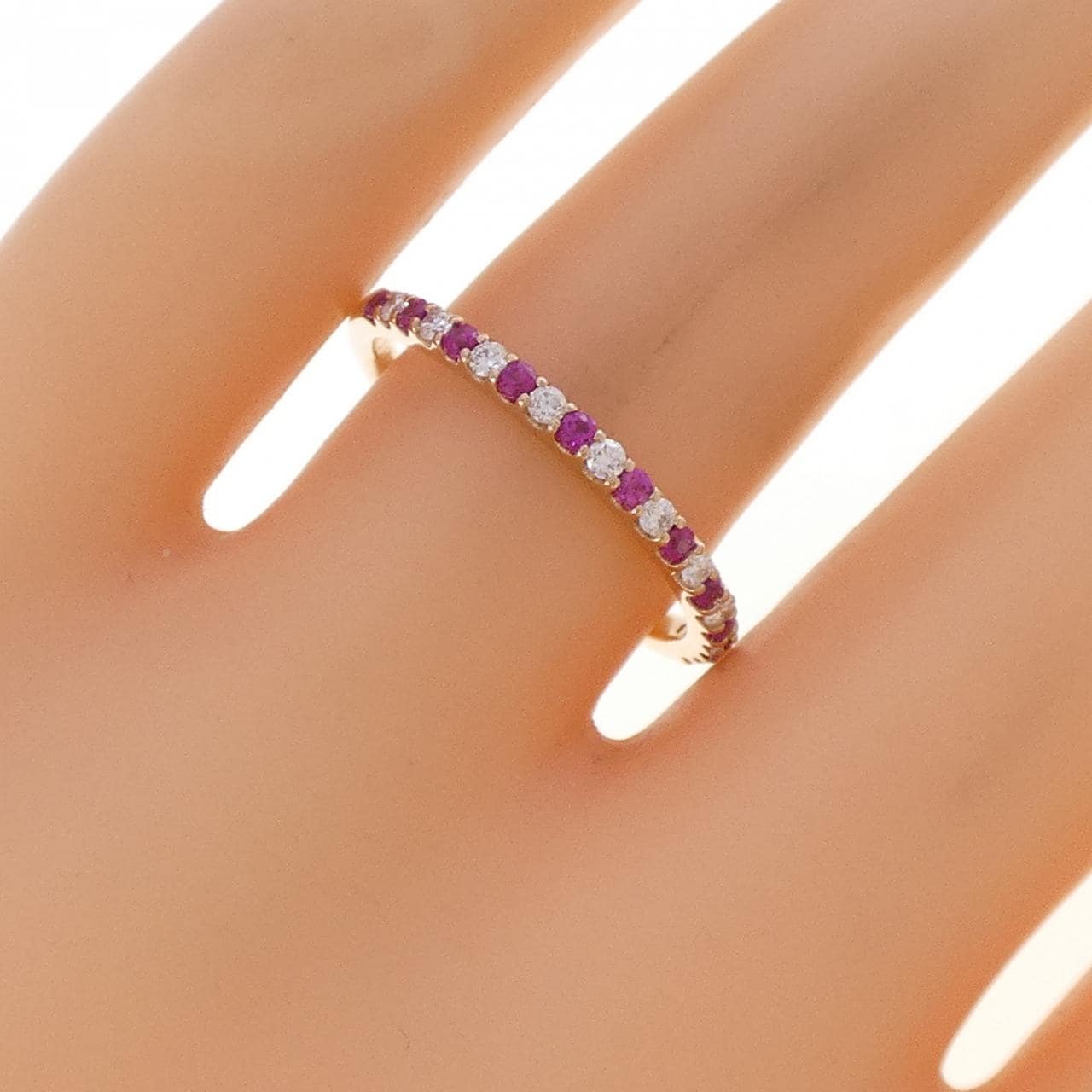 K18PG ルビー リング 0.17CT