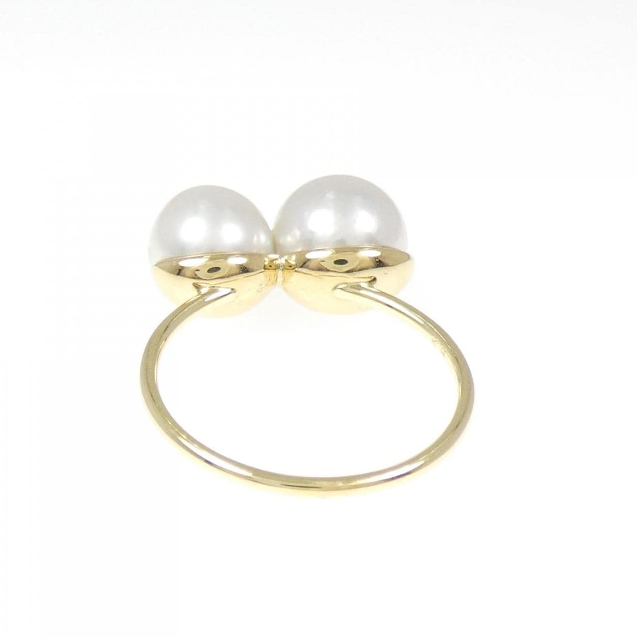 K18YG Akoya pearl ring