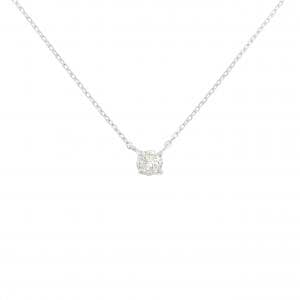 K10WG ソリティア ダイヤモンド ネックレス 0.10CT