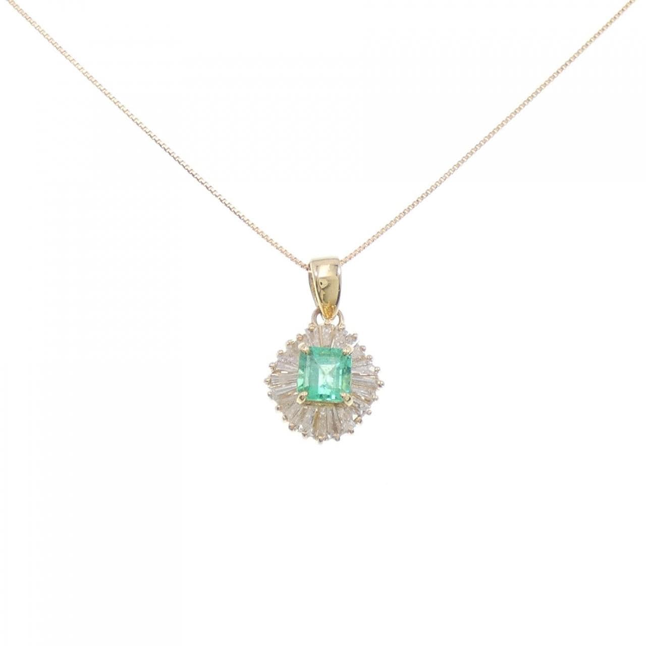 K18YG Emerald Necklace 0.57CT