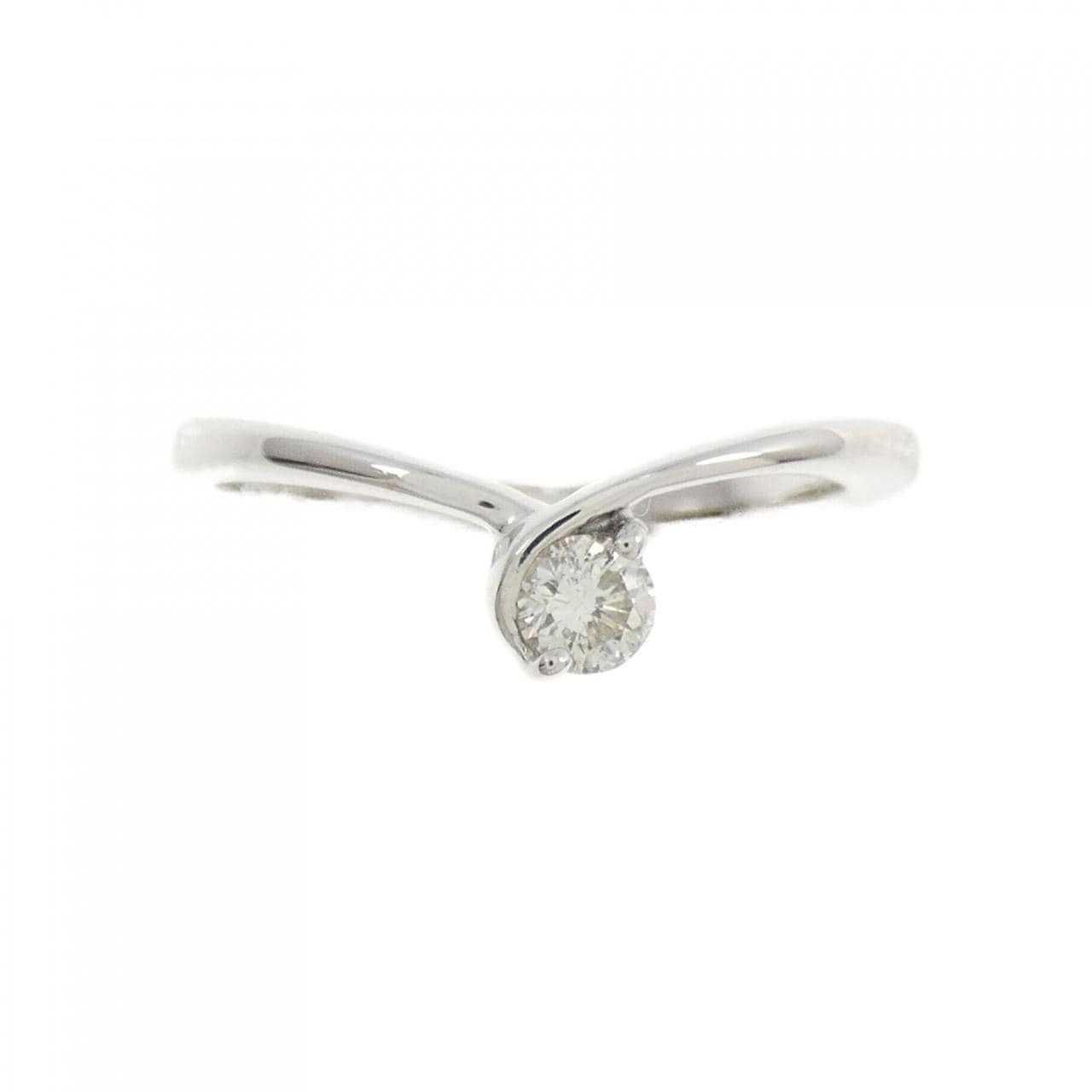 K14WG ダイヤモンド リング 0.10CT
