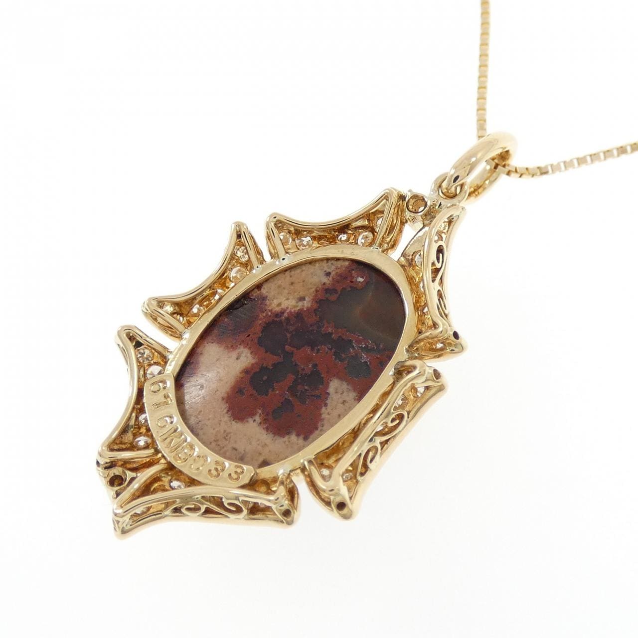 K18YG アイアンオパール ネックレス 6.76CT