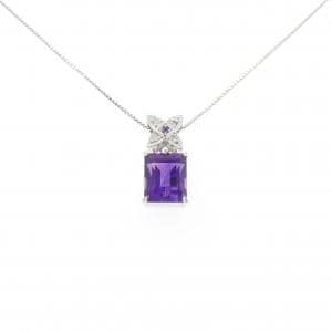 K18WG アメジスト ネックレス 3.72CT