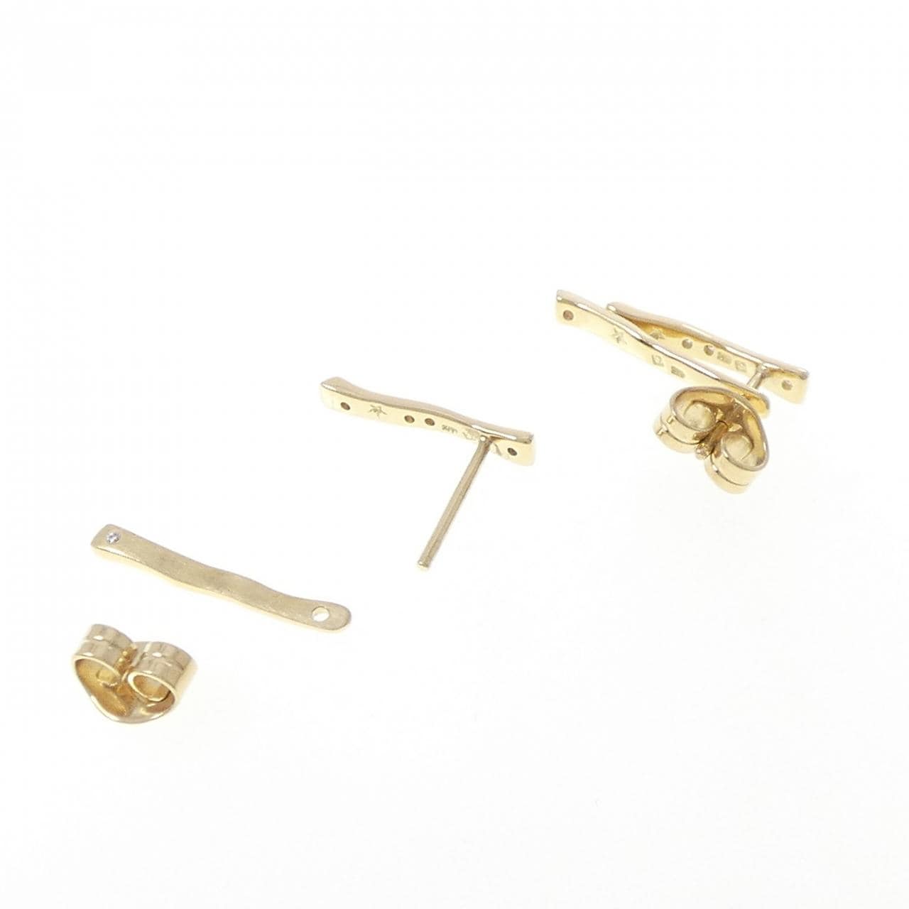 750YG ダイヤモンド ピアス