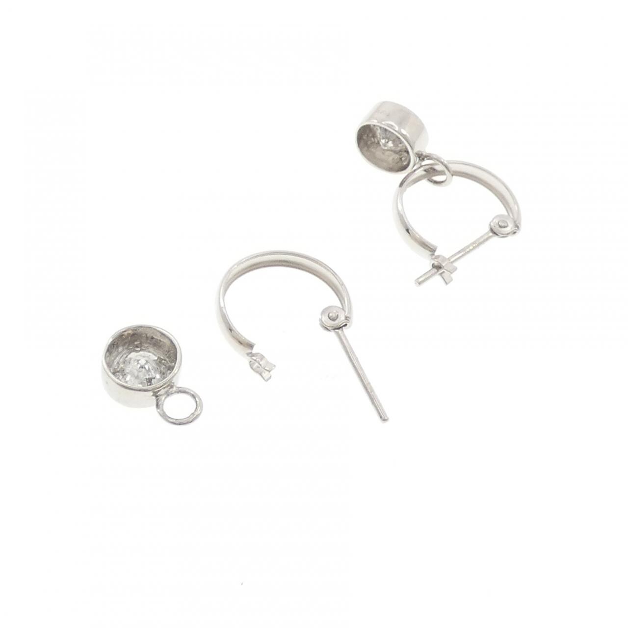 K14WG/PT900 2WAY ダイヤモンド ピアス 0.50CT