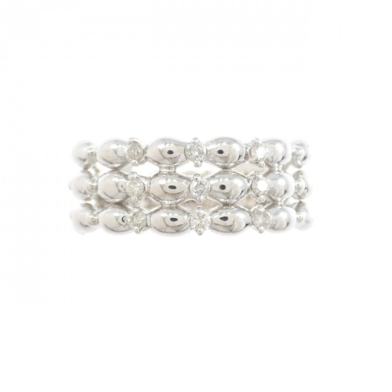 K14WG ダイヤモンド リング 0.11CT