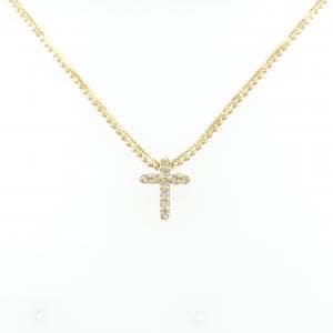 K18YG クロス ダイヤモンド ネックレス 0.1CT
