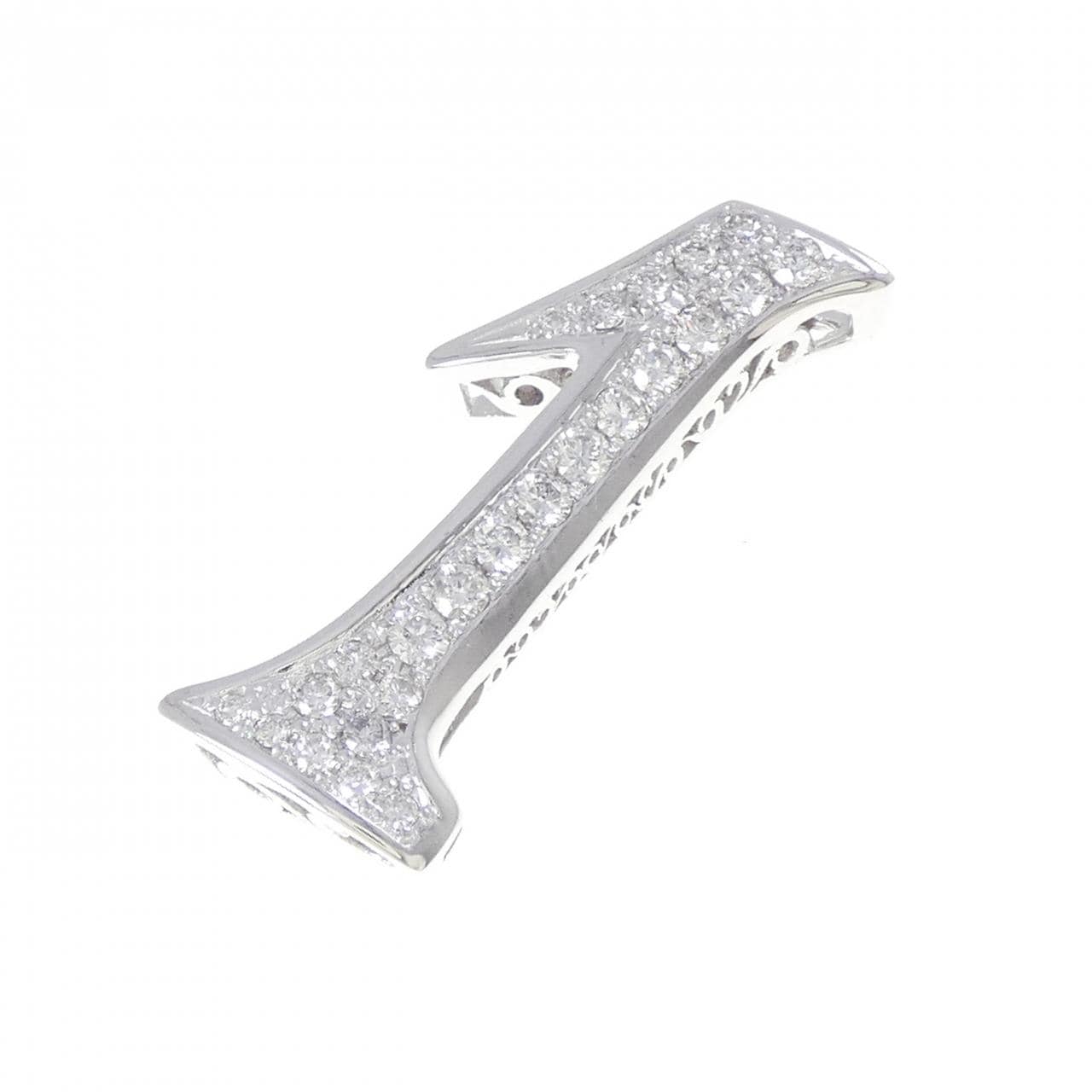 K18WG Number 1 Diamond Pendant 1.00CT