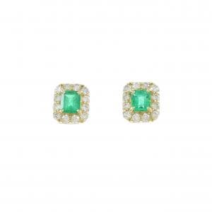 【新品】K18YG エメラルド ピアス 0.26CT