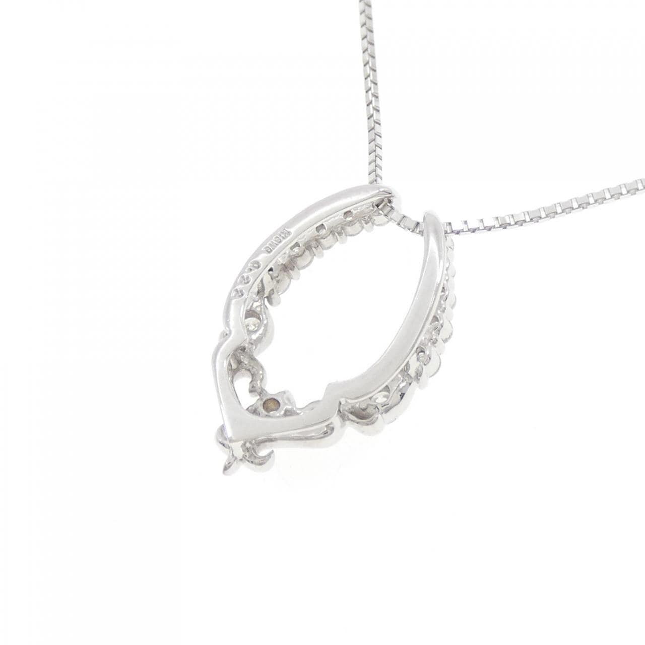 K18WG ダイヤモンド ネックレス 0.22CT