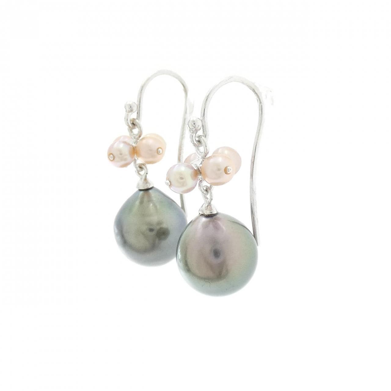 ペルリータ･ミキモト 黒蝶パール ピアス 8.5mm