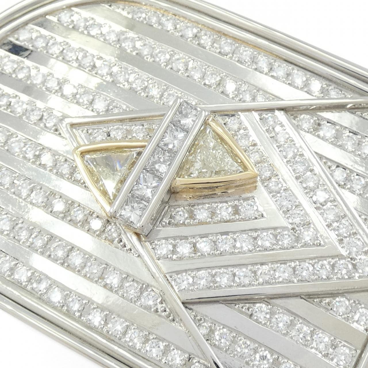 PT900/K18YG ダイヤモンド バックル 1.39CT