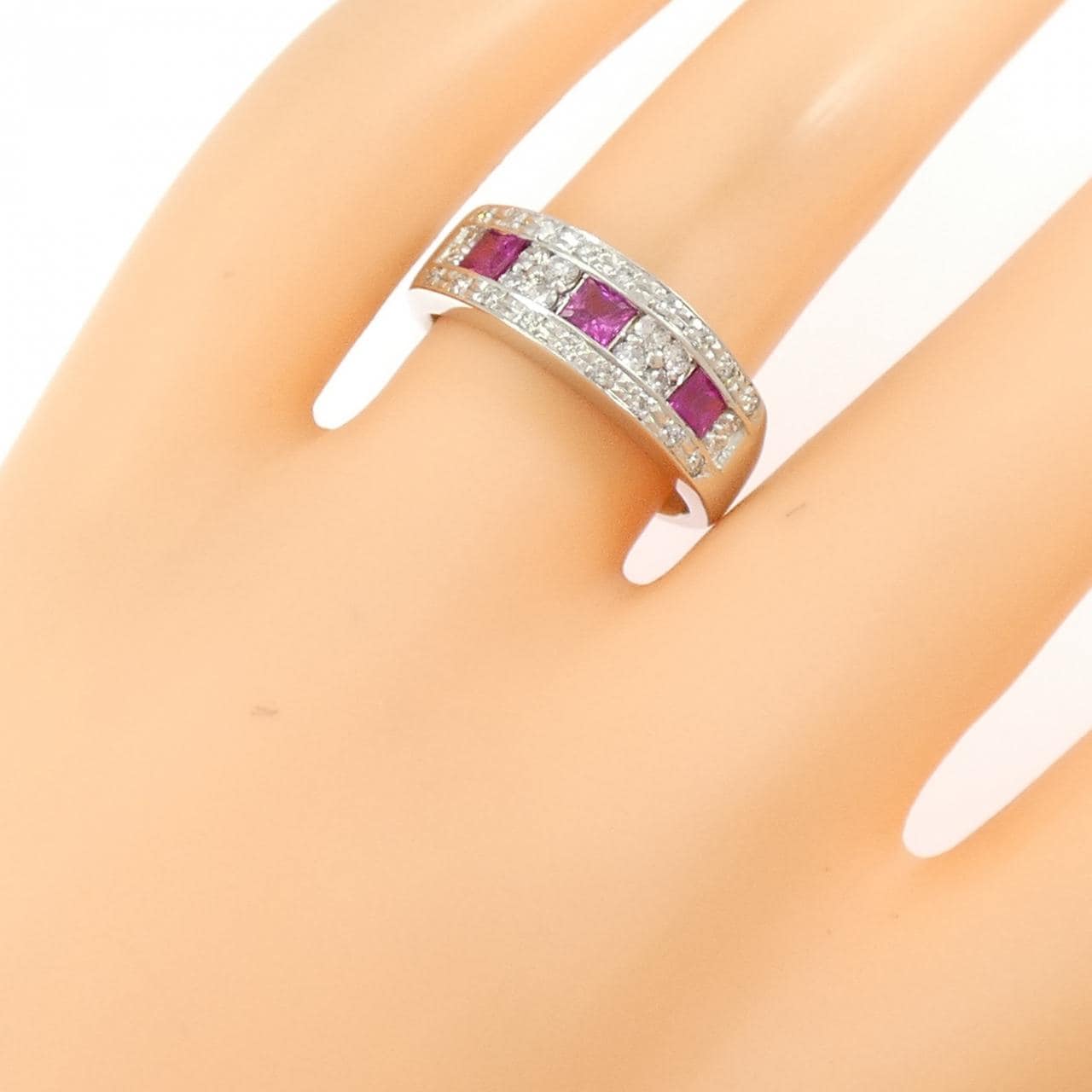 PT900 ルビー リング 0.50CT