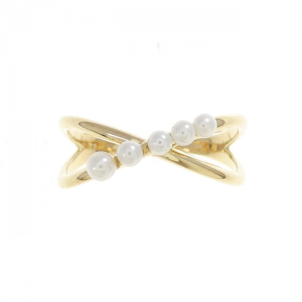 K18YG 淡水パール リング