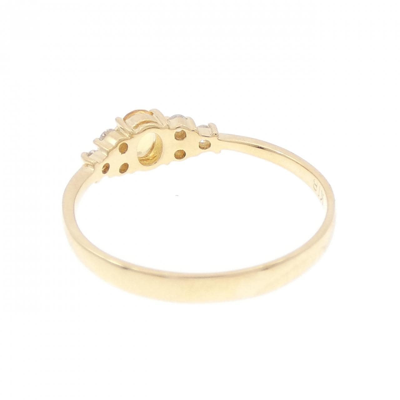 K18YG シトリン リング 0.16CT