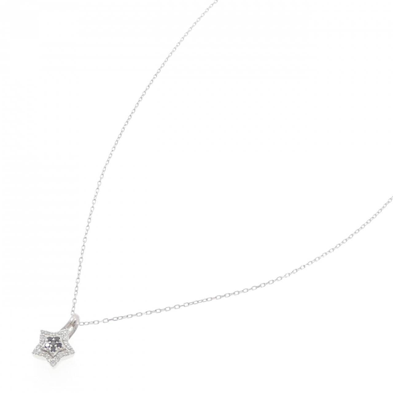 K18WG スター ダイヤモンド ネックレス 0.05CT