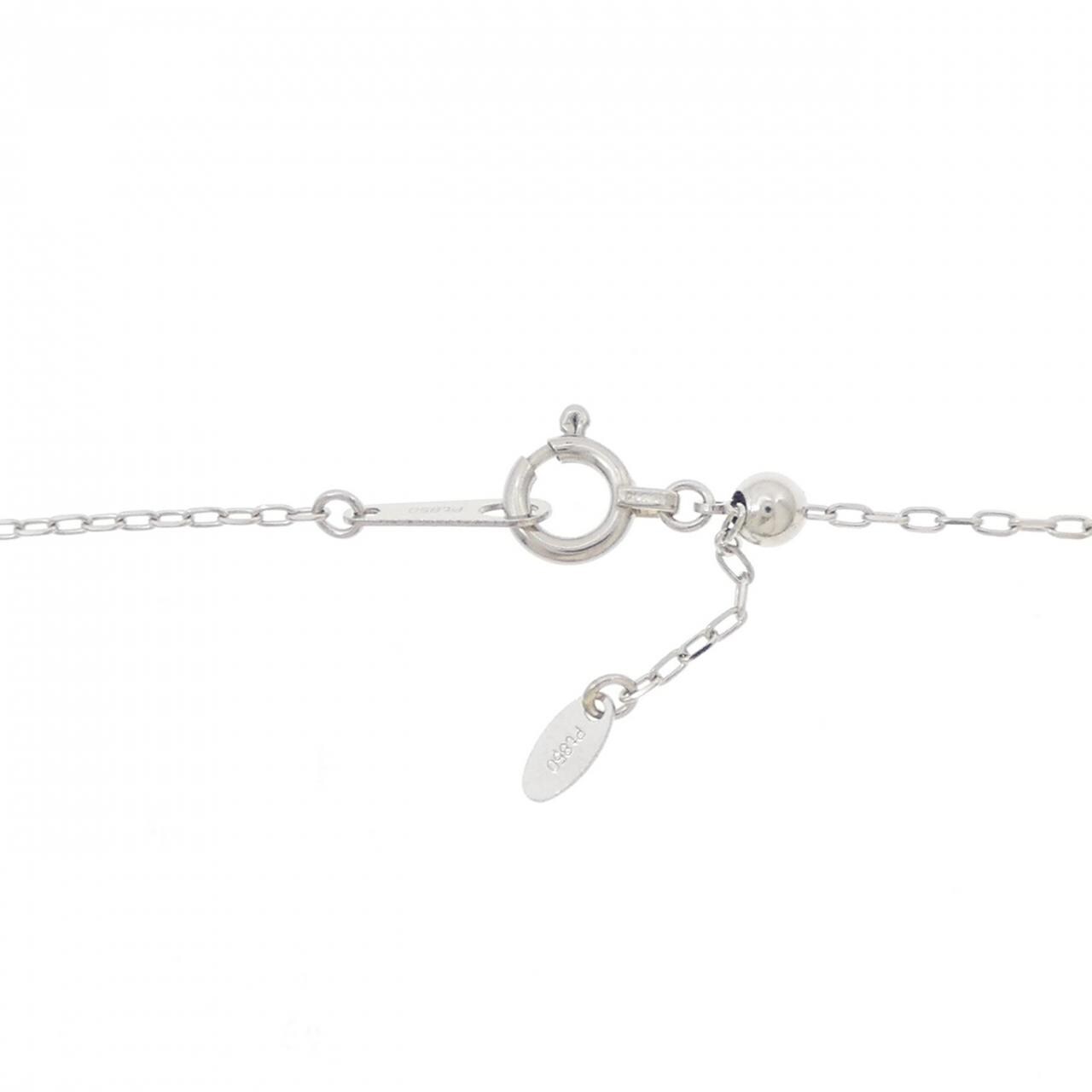 PT900/PT850 ハート ルビー ネックレス 0.57CT