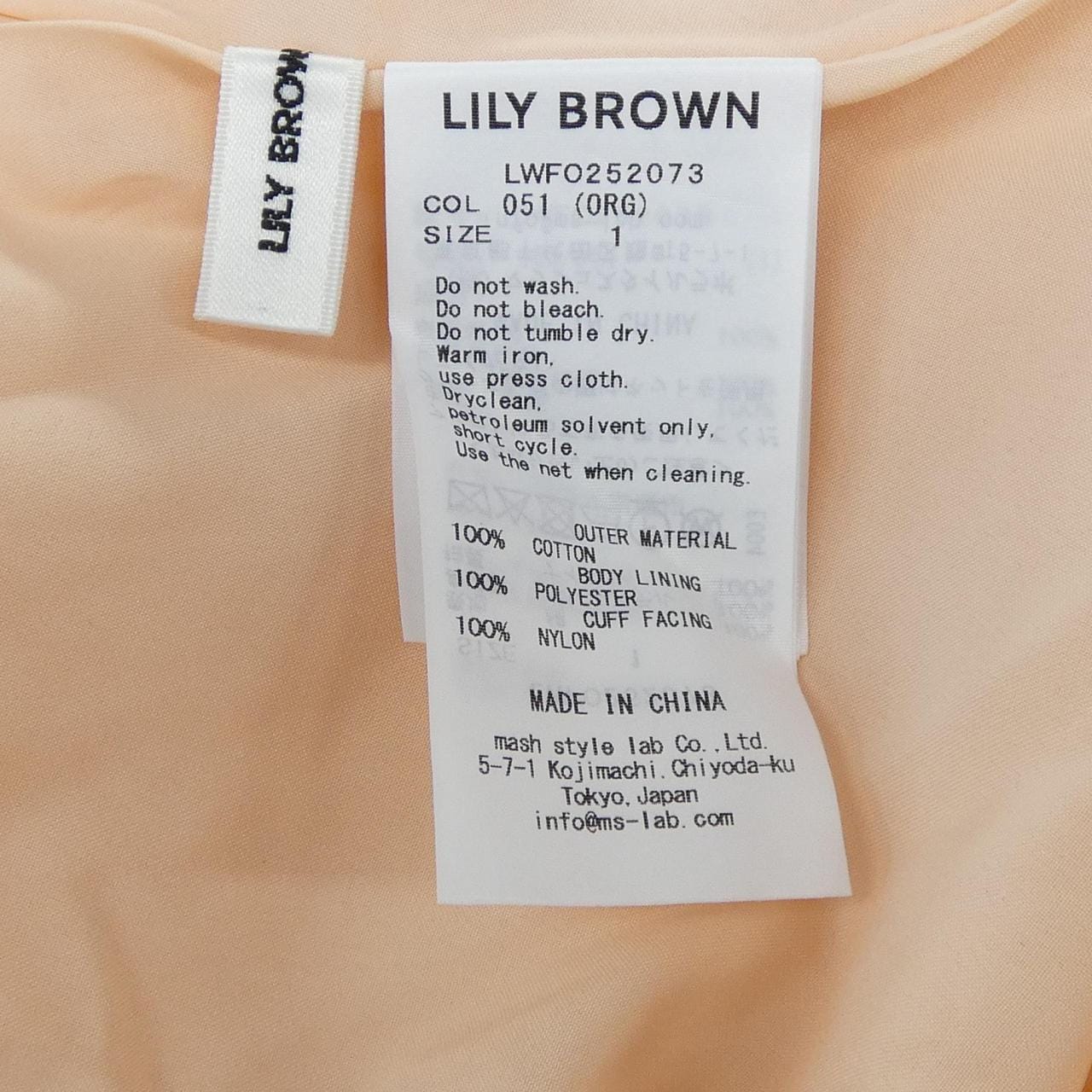 リリーブラウン Lily Brown LWFO252073 ワンピース