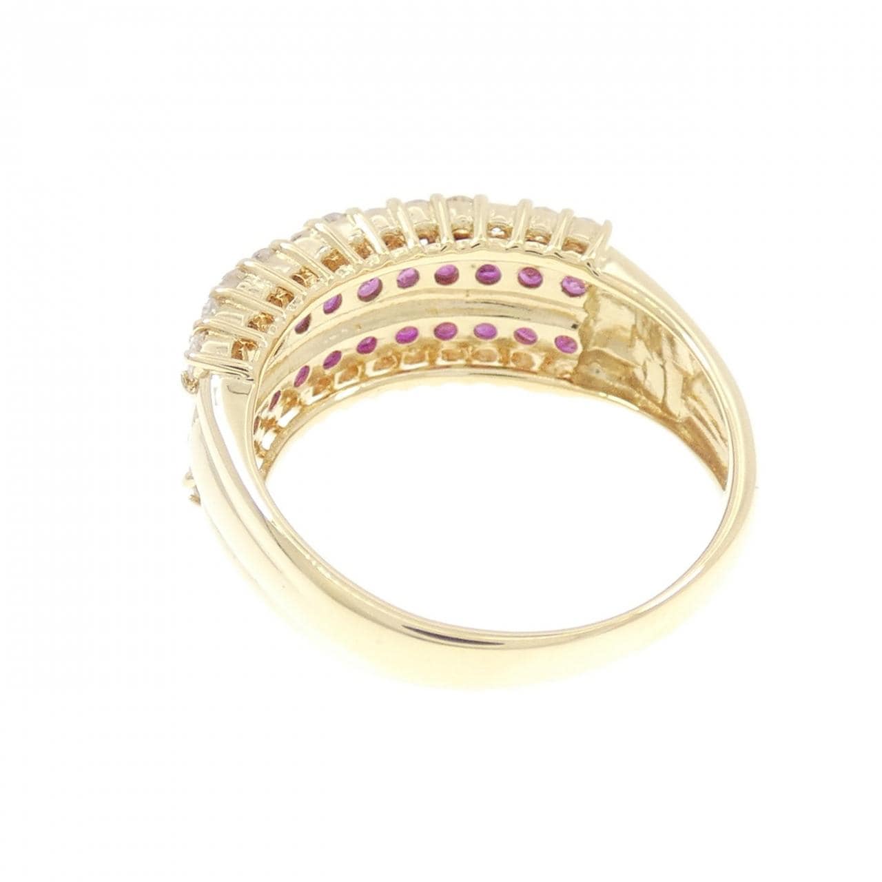 K18YG ルビー リング 0.83CT