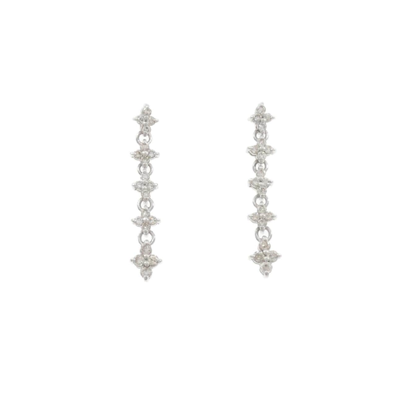 K18WG ダイヤモンド ピアス 0.32CT