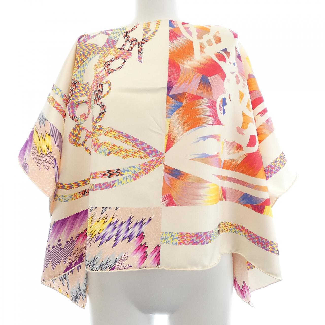 エルメス HERMES カレ ドサール ブリッド･ドゥ･ガラ　マーブルシルク H783890S ツイルレーヌ ポンチョ