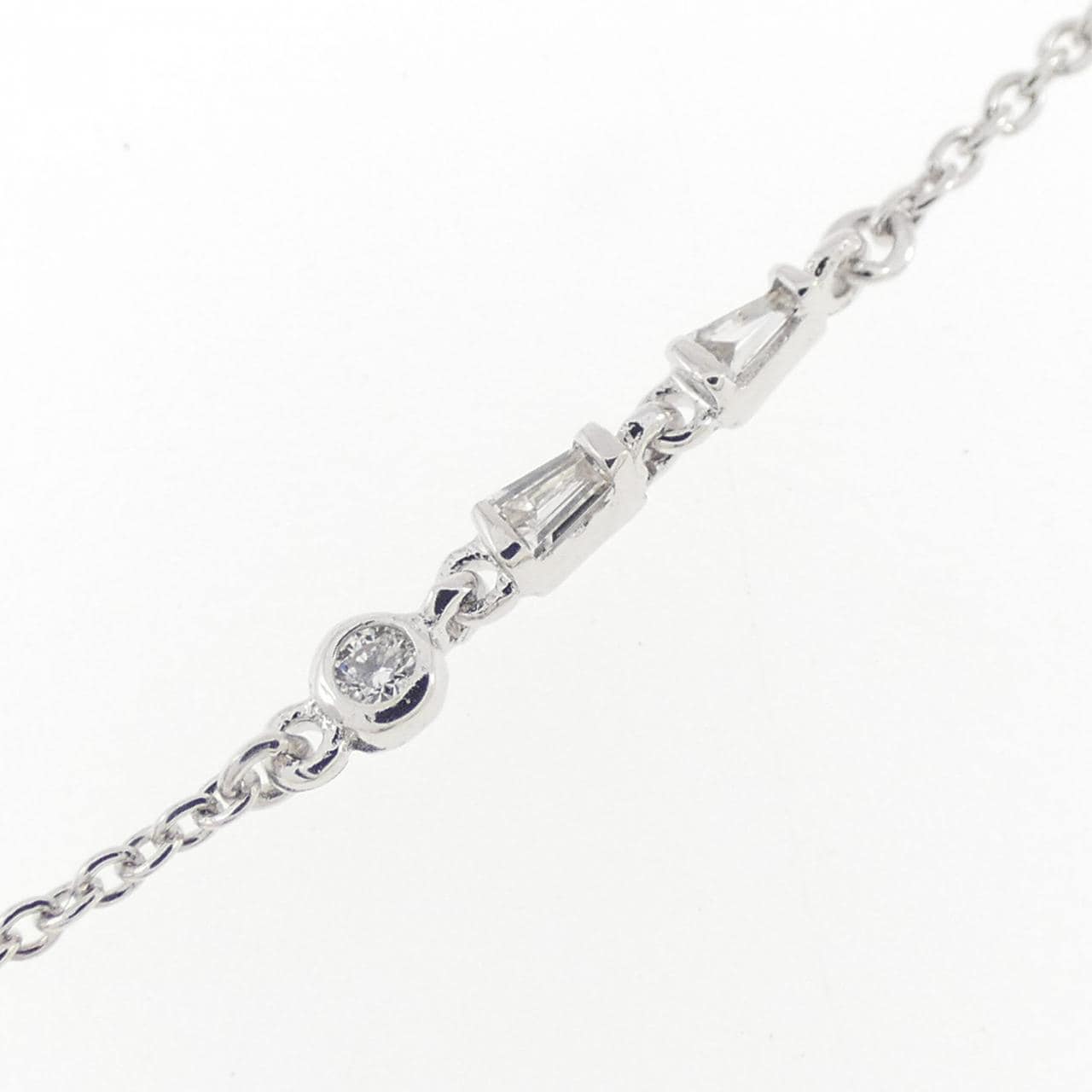 K18WG ダイヤモンド ネックレス 0.10CT