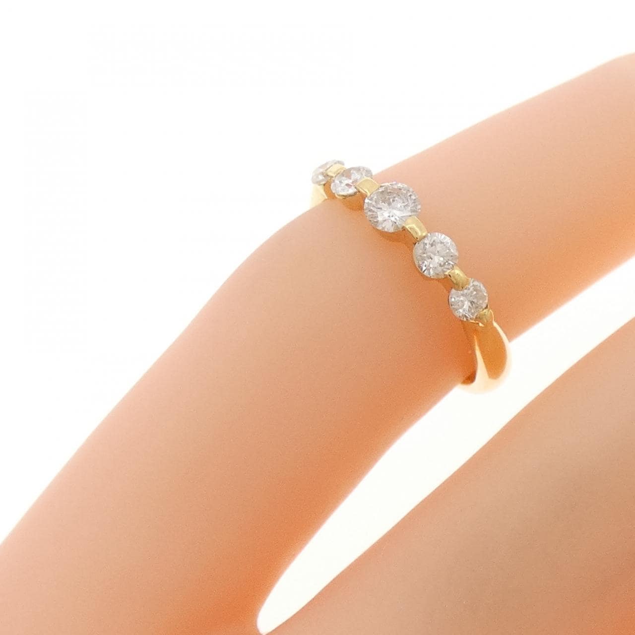 K18YG ダイヤモンド ピンキー リング 0.30CT