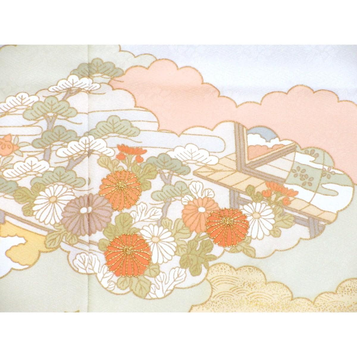 【未使用品】仮縫　訪問着　京友禅金彩加工【藤井寛】