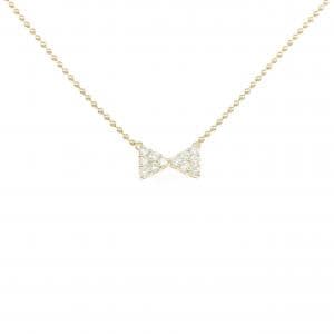 K18YG リボン ダイヤモンド ネックレス 0.50CT