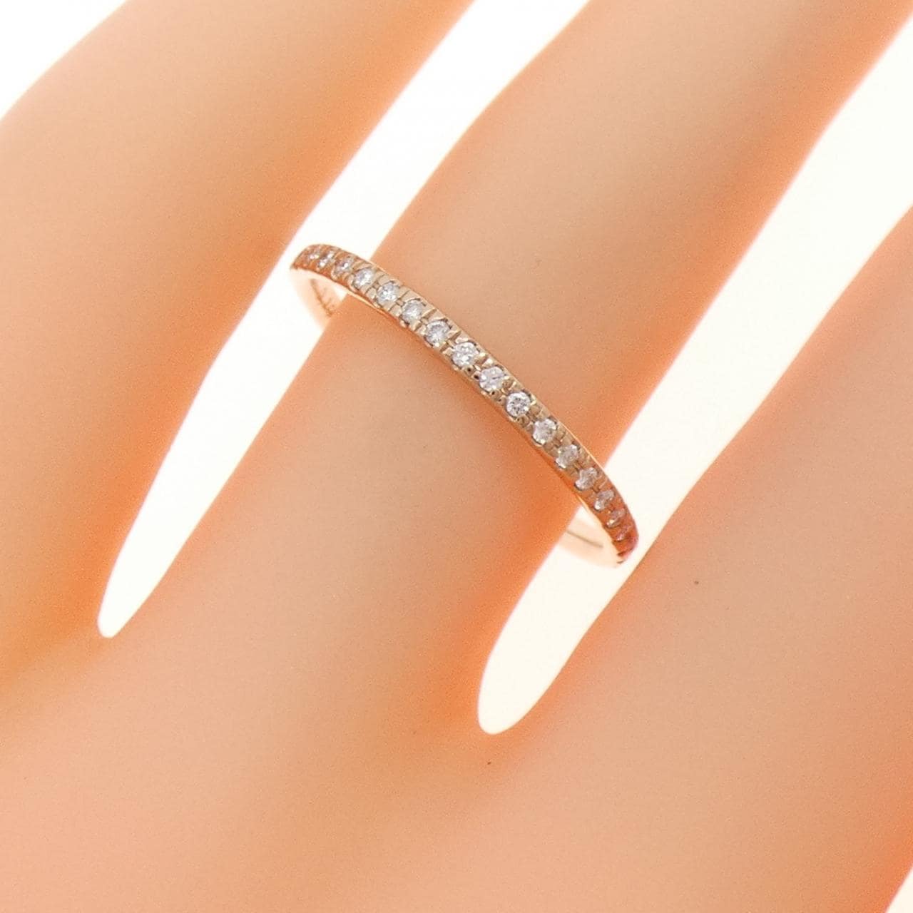 K18PG フルエタニティ ダイヤモンド リング 0.19CT
