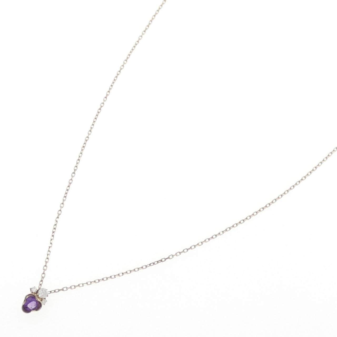 K18YG アメジスト ネックレス 0.08CT