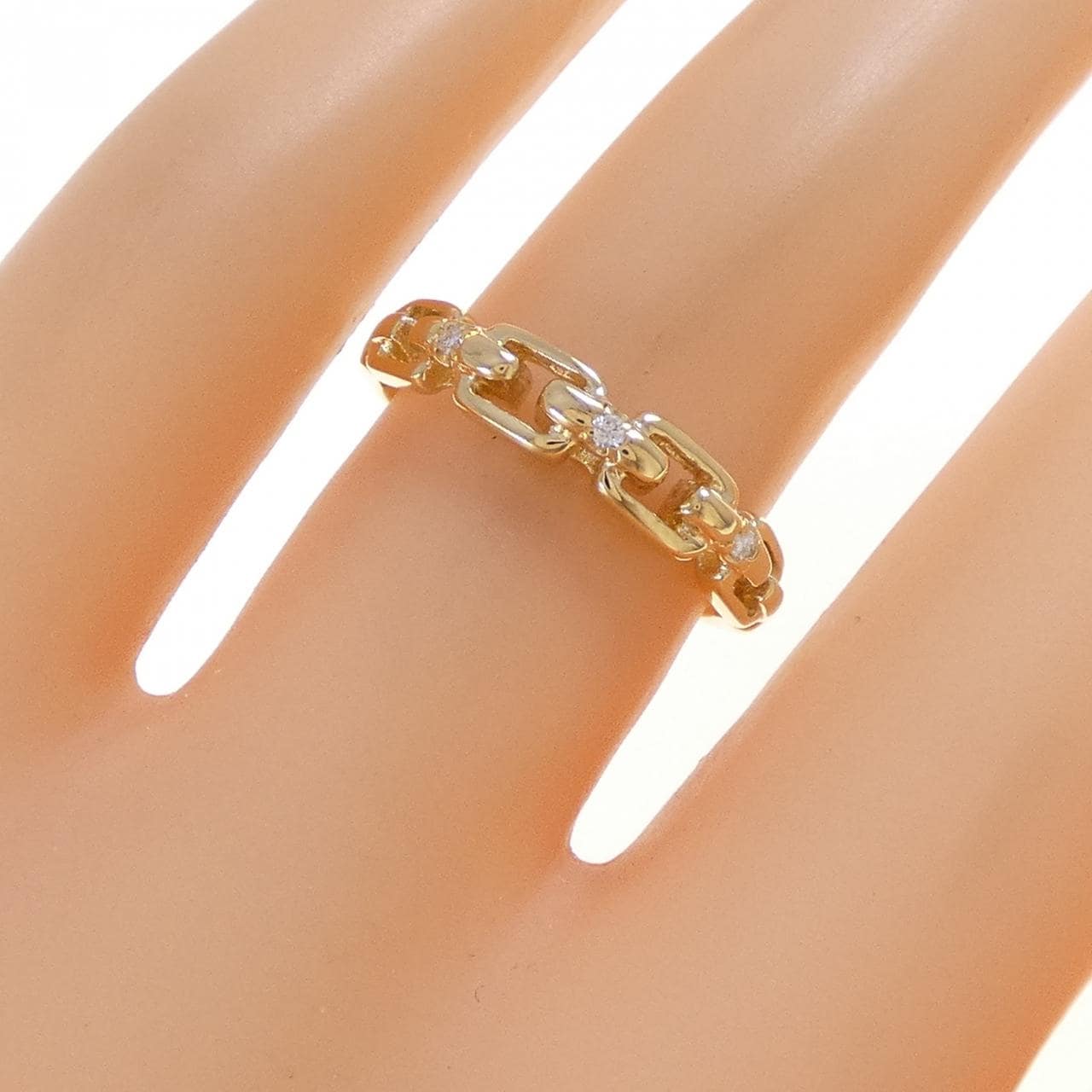 K18YG ダイヤモンド リング 0.03CT