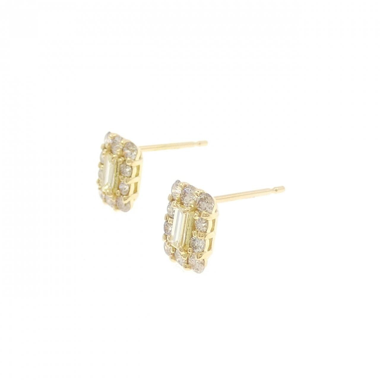 [BRAND NEW] K18YG Diamond earrings 0.60CT