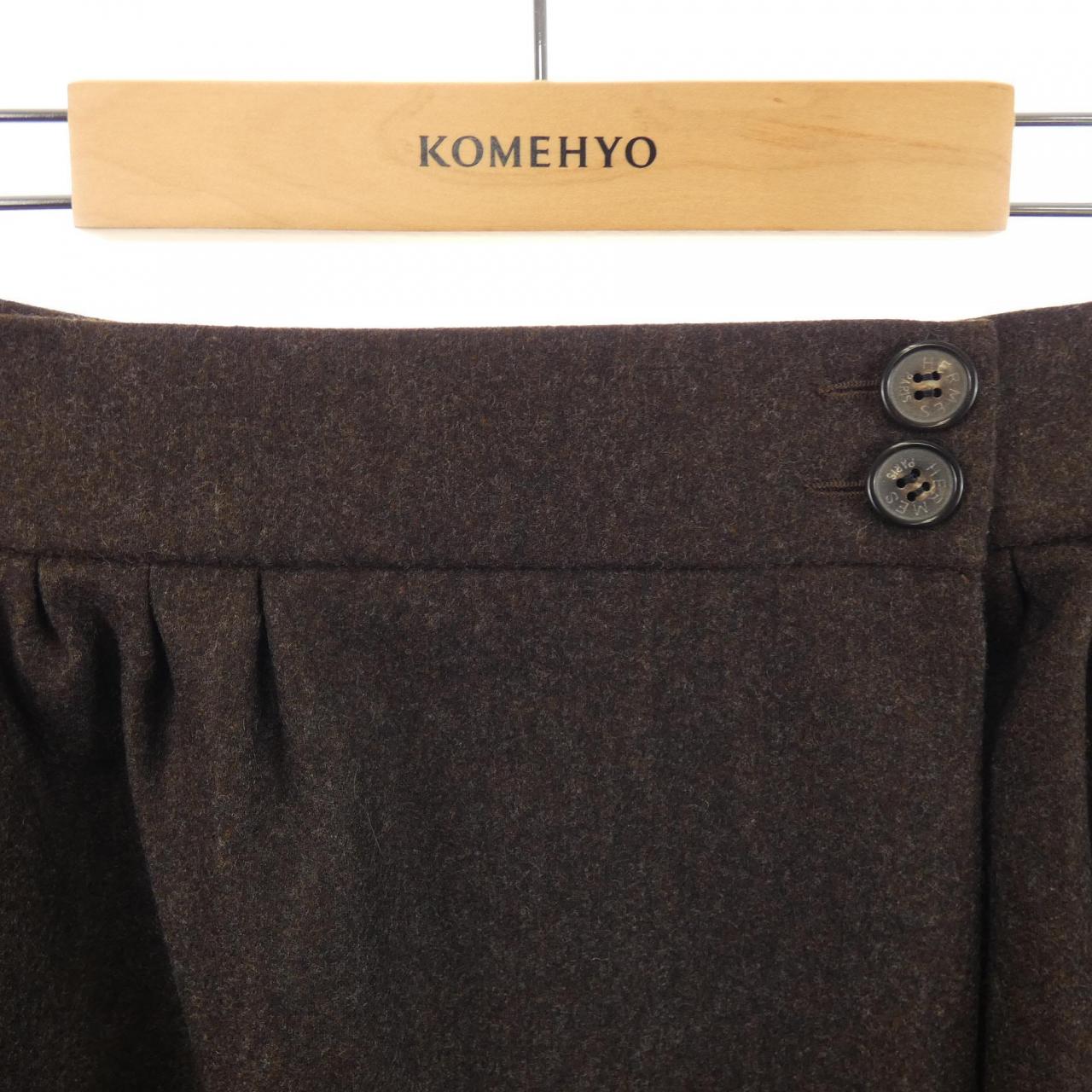 【ヴィンテージ】エルメス HERMES フロントボタン スカート