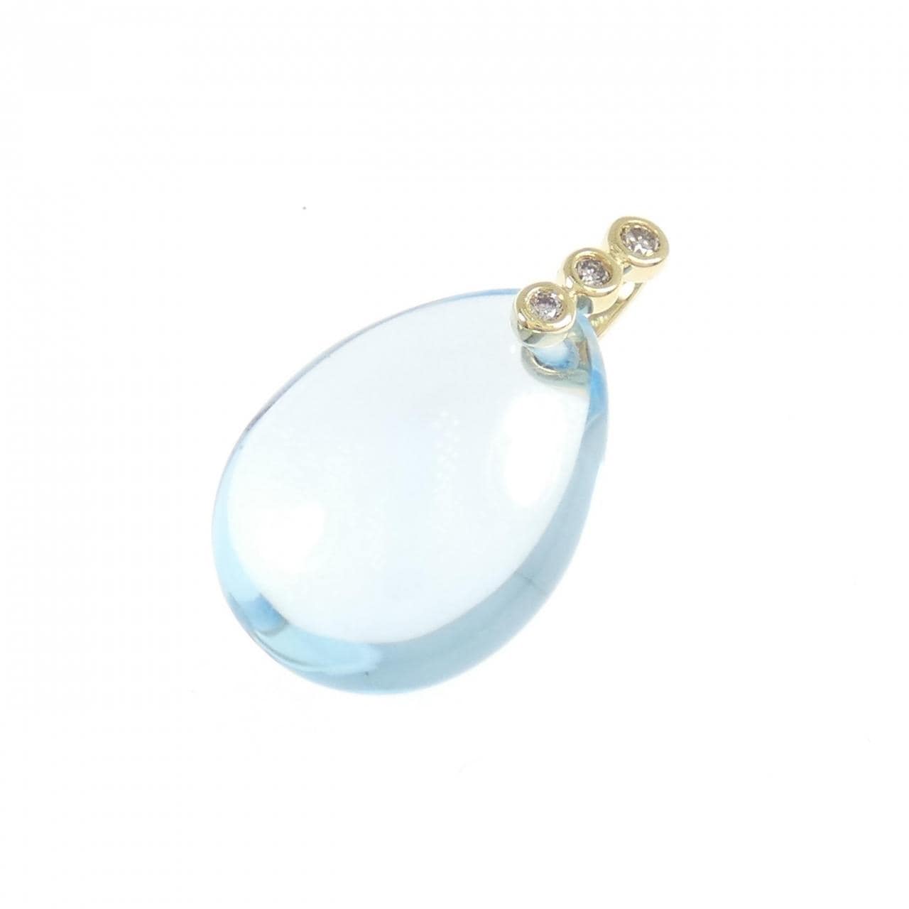 ジーエスティービー ブルートパーズ ペンダント 12.0CT
