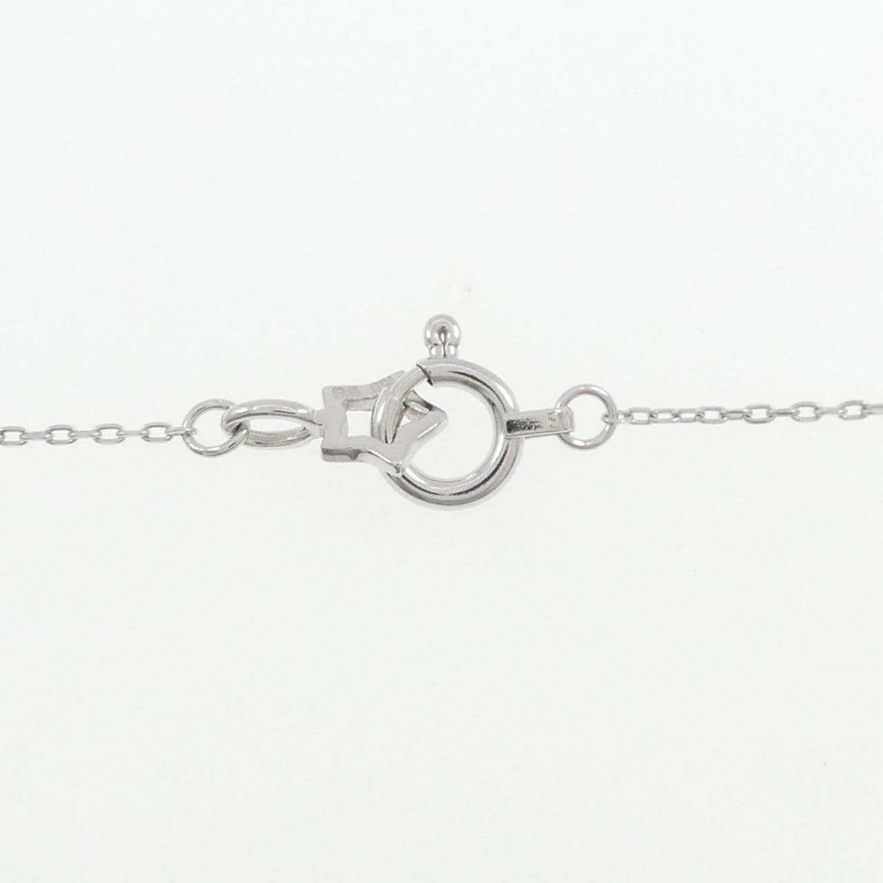 K18WG ソリティア ダイヤモンド ネックレス 0.128CT